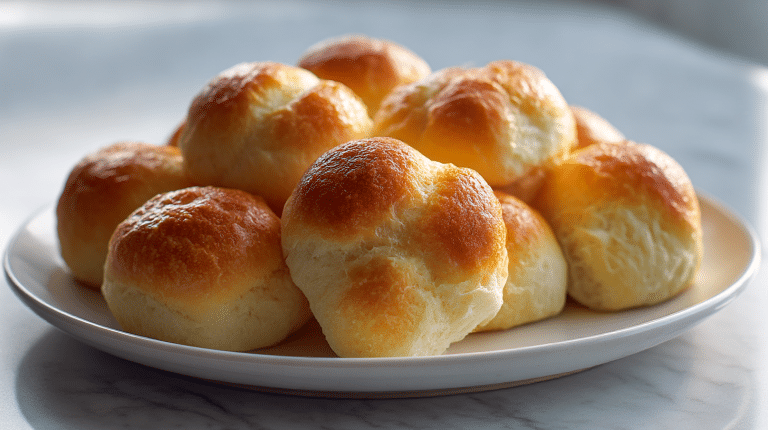 małe drożdżowe bułeczki air fryer w pięknym koszyku