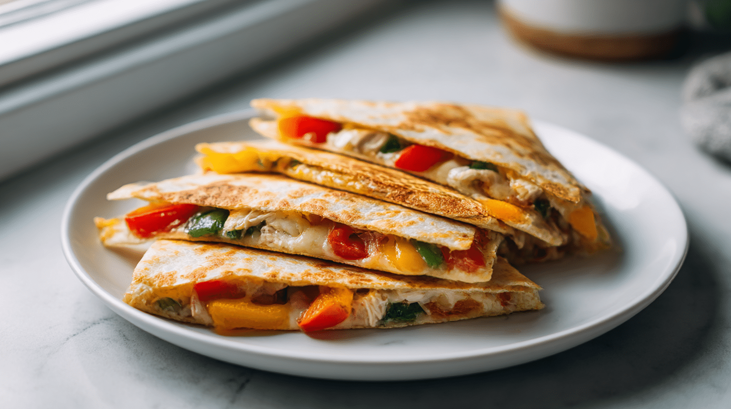 smażenie meksykańskiej quesadilli w frytkownicy powietrznej