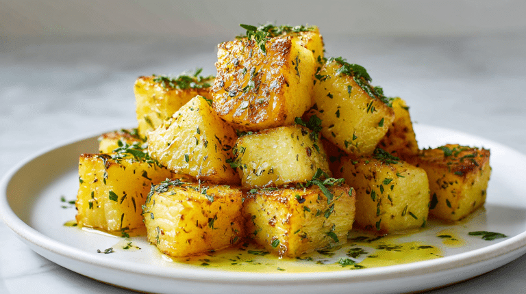 Pyszna pieczona kalarepa air fryer na talerzu