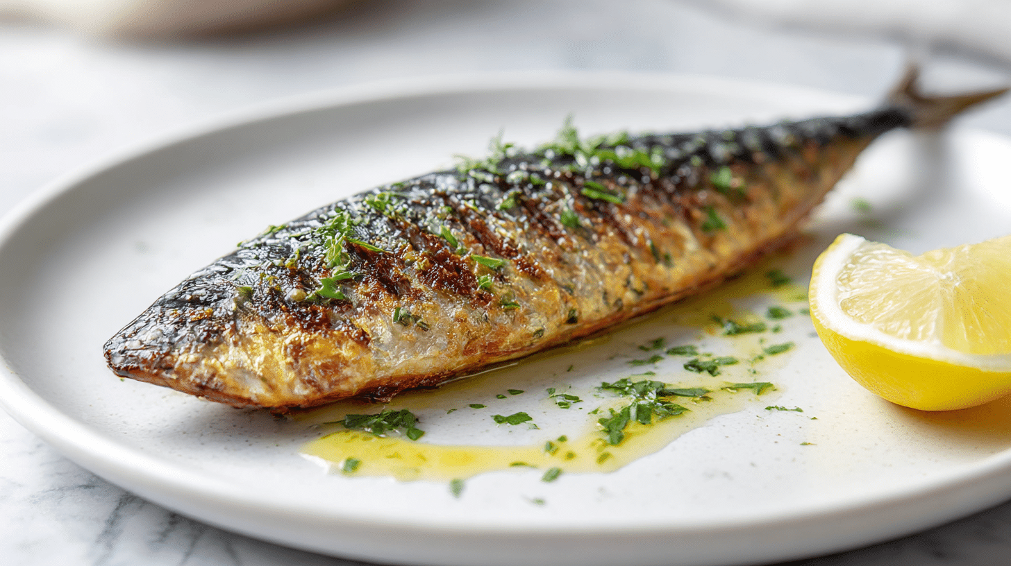 elegancka pieczona makrela air fryer z cytryną