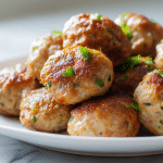 Pulpety z indyka air fryer udekorowane świeżymi ziołami