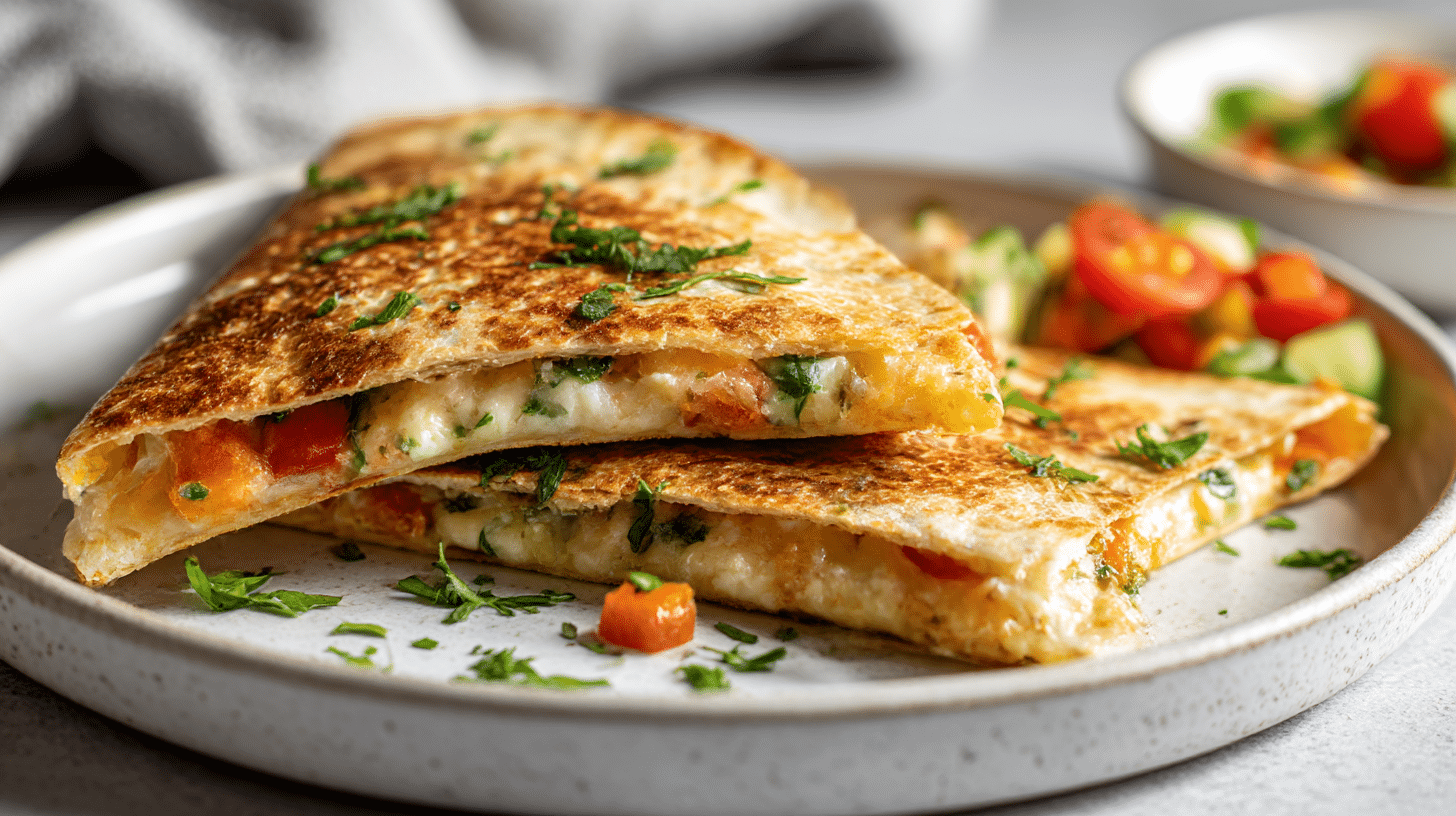 quesadilla air fryer z sezonowymi warzywami