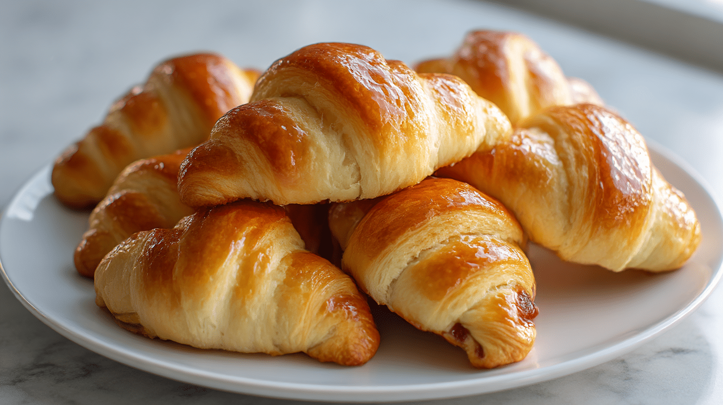 Pyszne rogaliki drożdżowe air fryer świeżo upieczone