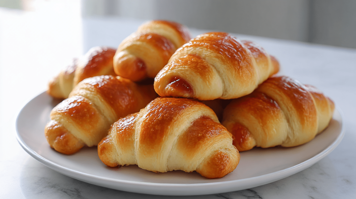 Rogaliki drożdżowe air fryer z nadzieniem owocowym