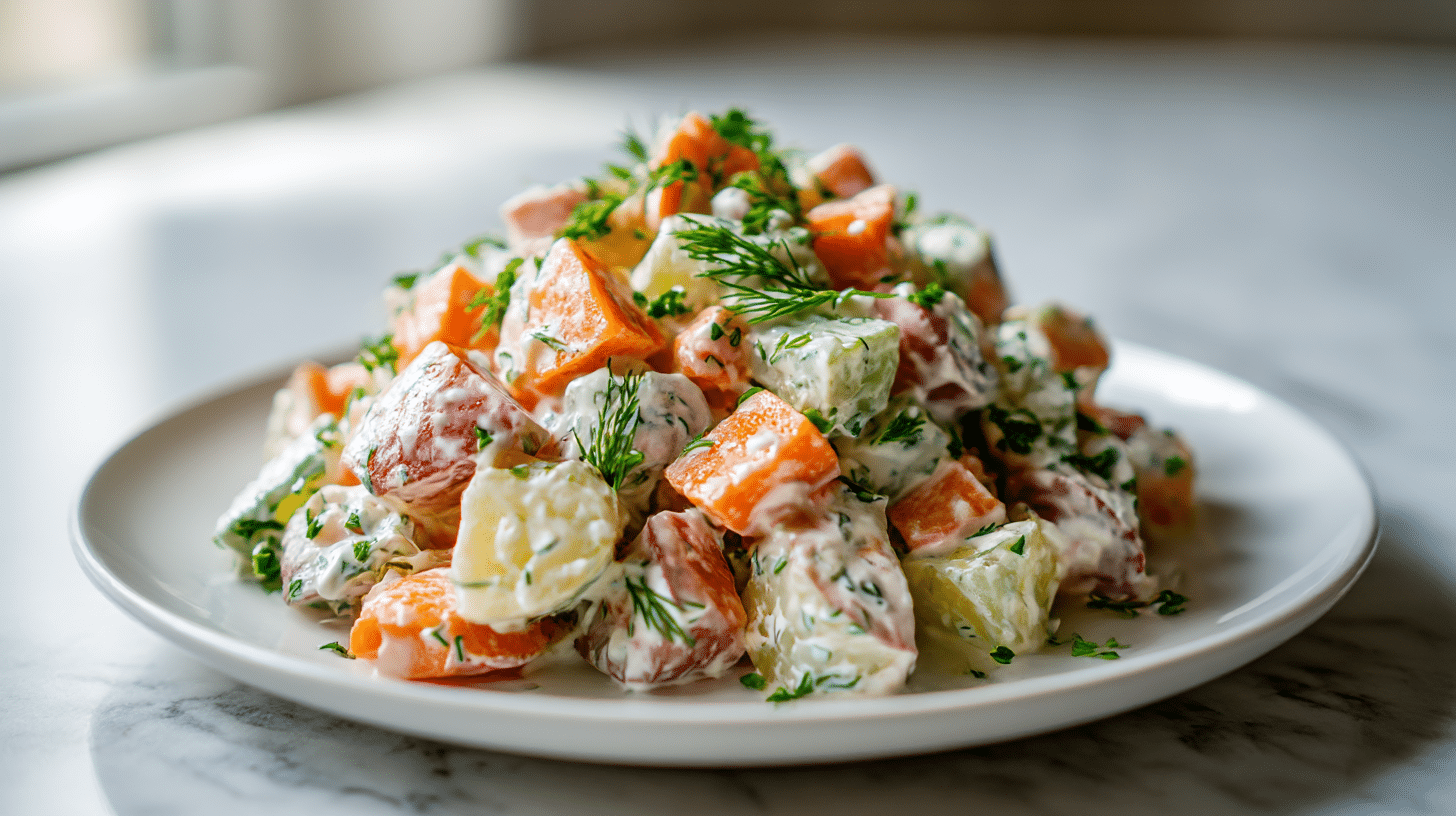 sałatka jarzynowa air fryer z dodatkiem oliwy z oliwek