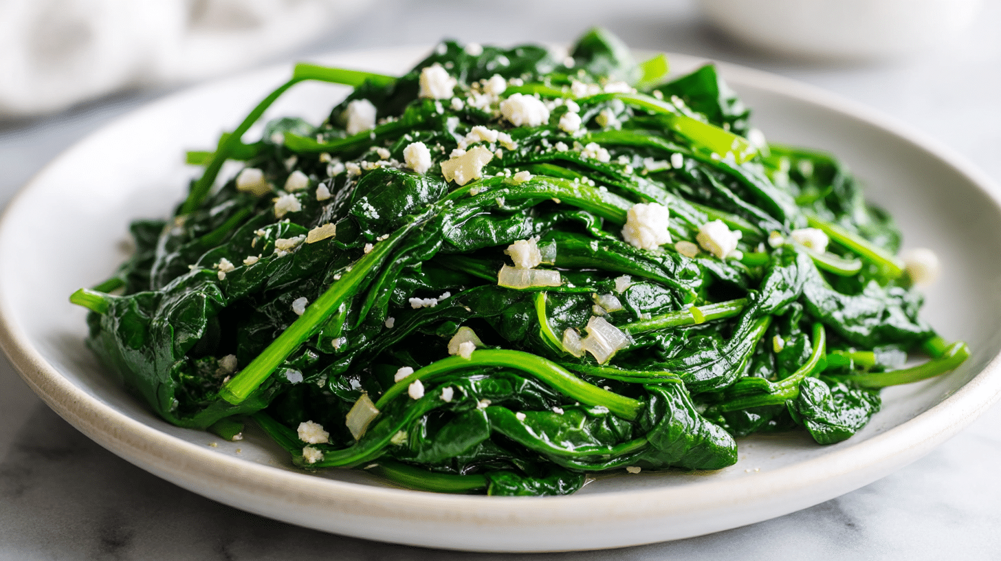 Estetyczna prezentacja szpinaku z air fryer