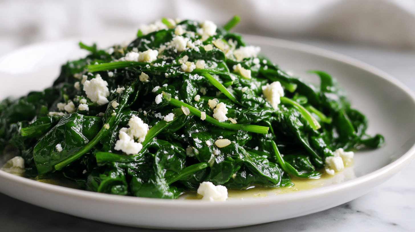smaczna sałatka ze szpinakiem i fetą przyrządzona w air fryerze
