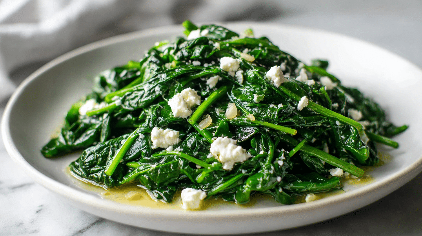 wykwintne danie ze szpinaku z fetą z air fryera