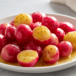 rzodkiewki z miodem air fryer podane na talerzu
