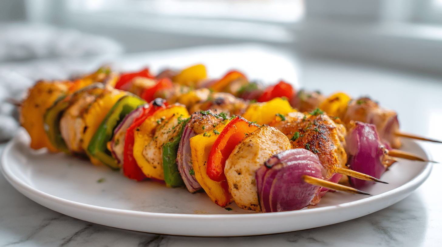 szaszłyki z kurczaka air fryer z aromatycznym sosem