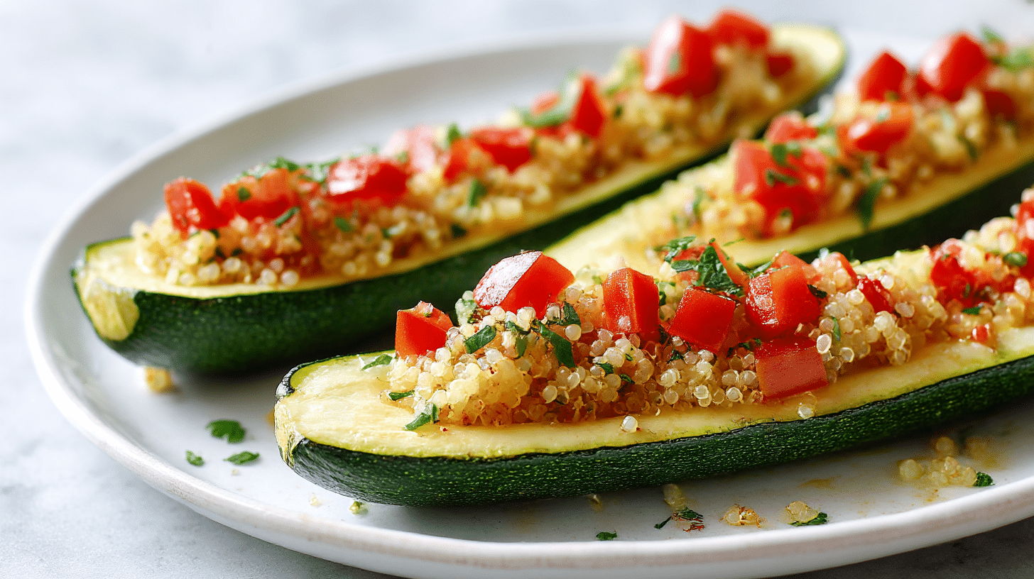 cukinia faszerowana quinoa air fryer to zdrowa propozycja na obiad