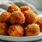 kulki z kurczaka air fryer na talerzu