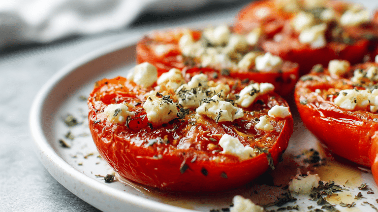 Pomidory z serem feta air fryer - idealne na przekąskę.