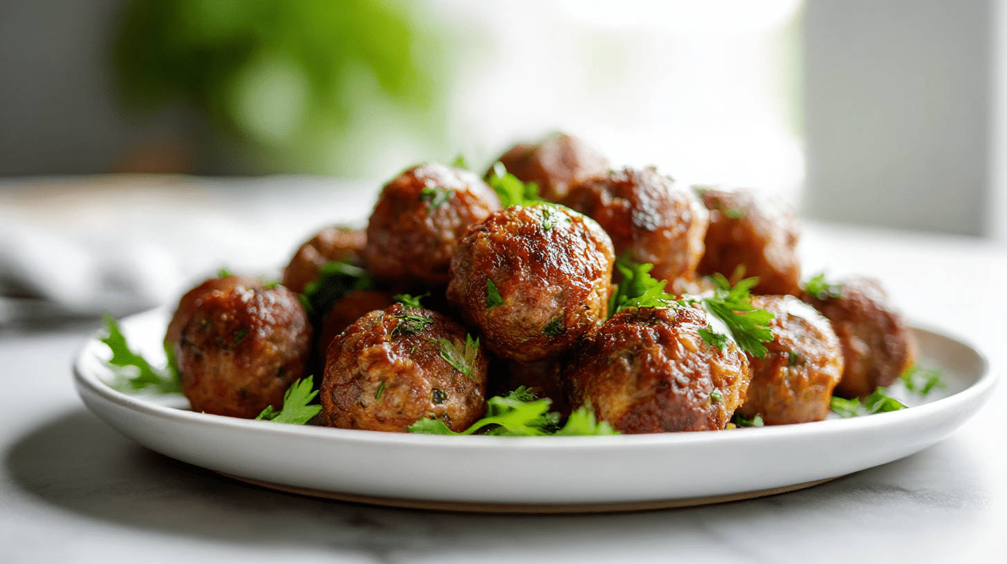 pulpeciki air fryer na talerzu