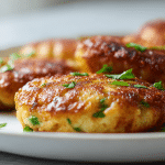 Pyszny kotlet rybny air fryer przygotowany z soczystej ryby