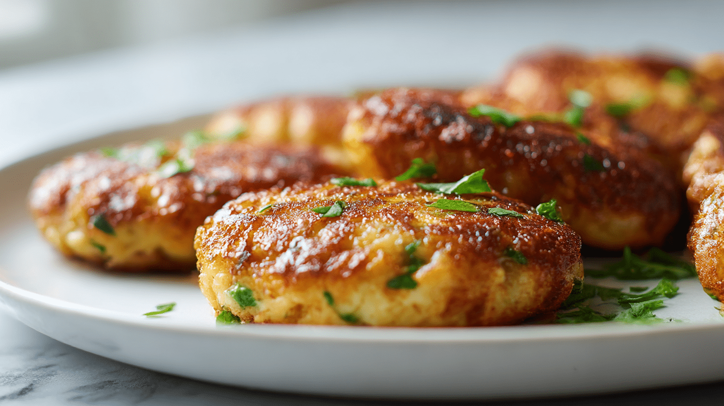 Pyszny kotlet rybny air fryer przygotowany z soczystej ryby